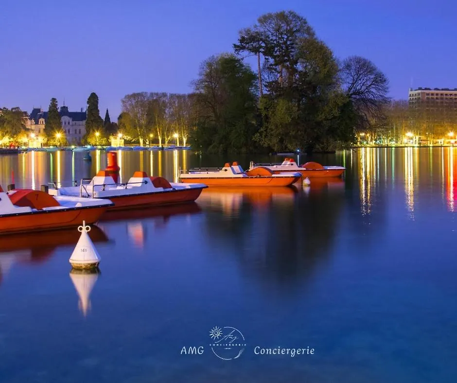 아파트 L'Horizon Bleu, Splendide Vue Sur Le Lac Annecy, A 3Mn Du Lac 베이리에-뒤-락 프랑스