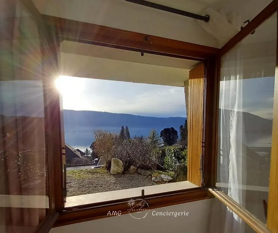 L'Horizon Bleu, Splendide Vue Sur Le Lac Annecy, A 3Mn Du Lac 베이리에-뒤-락 프랑스